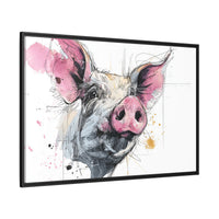Whimsical Pig Art Print - Playful Farmhouse Decor