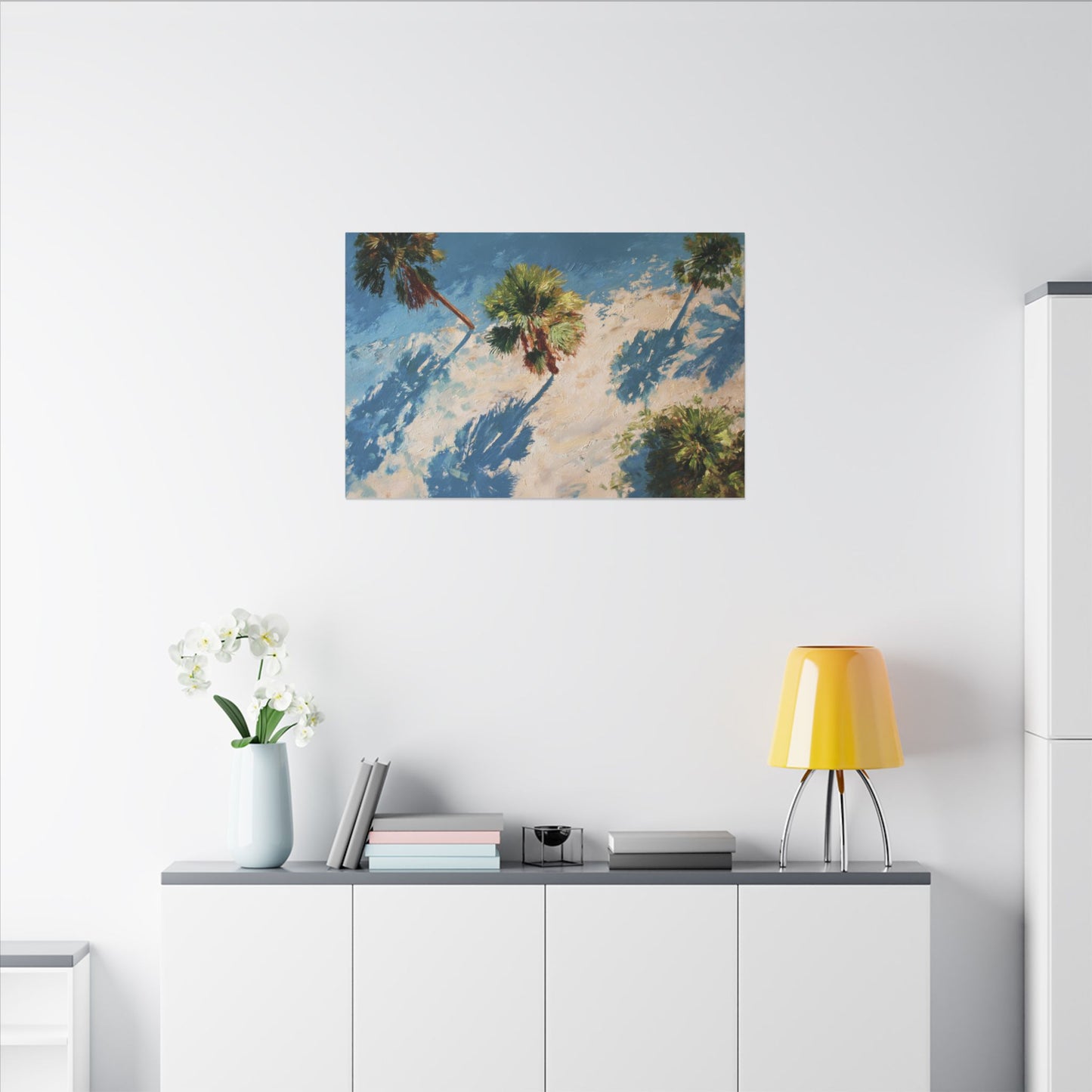 Tropical Palm Trees Artwork | Vibrant Coastal Landscape