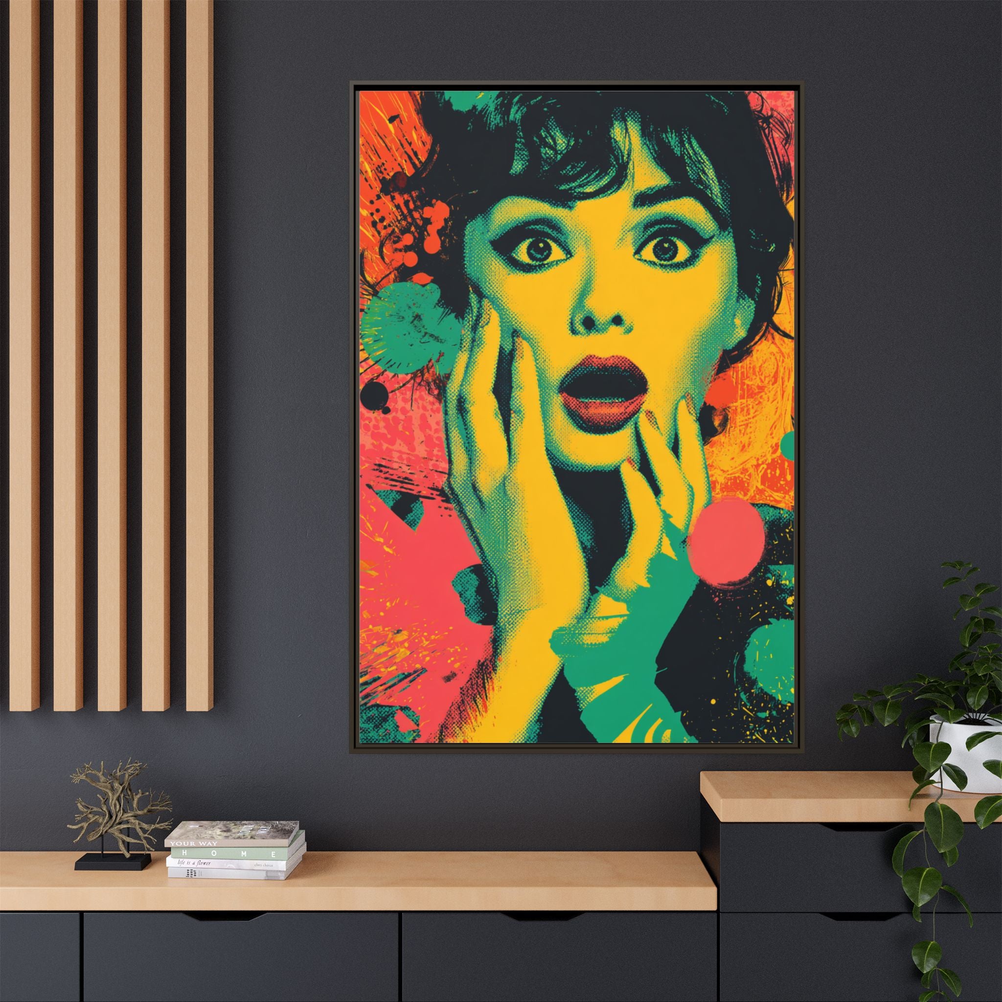 Surreal Pop Art Woman – Vibrant Modern Wall Art