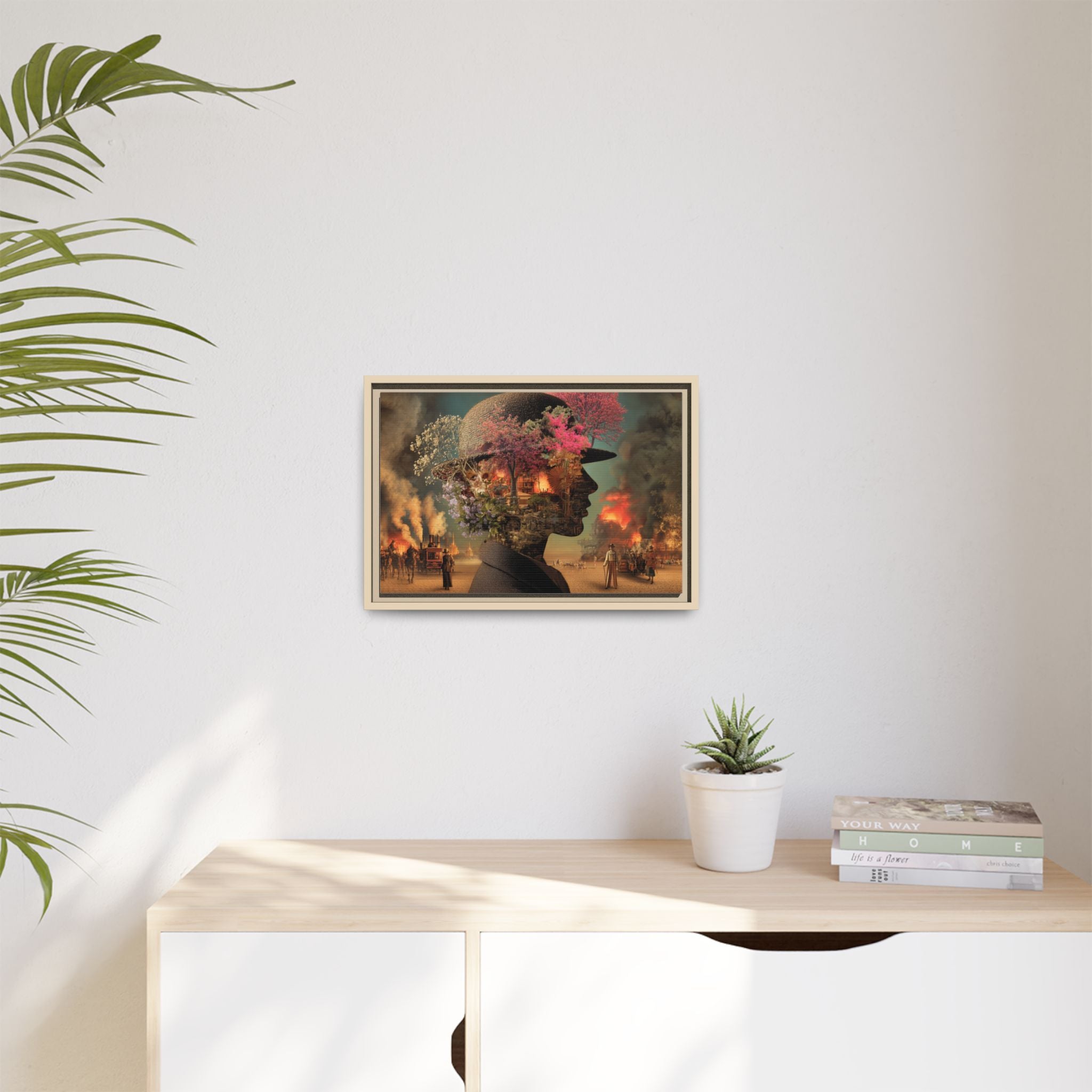 Surreal Botanical Portrait Art | Unique Digital Illustration