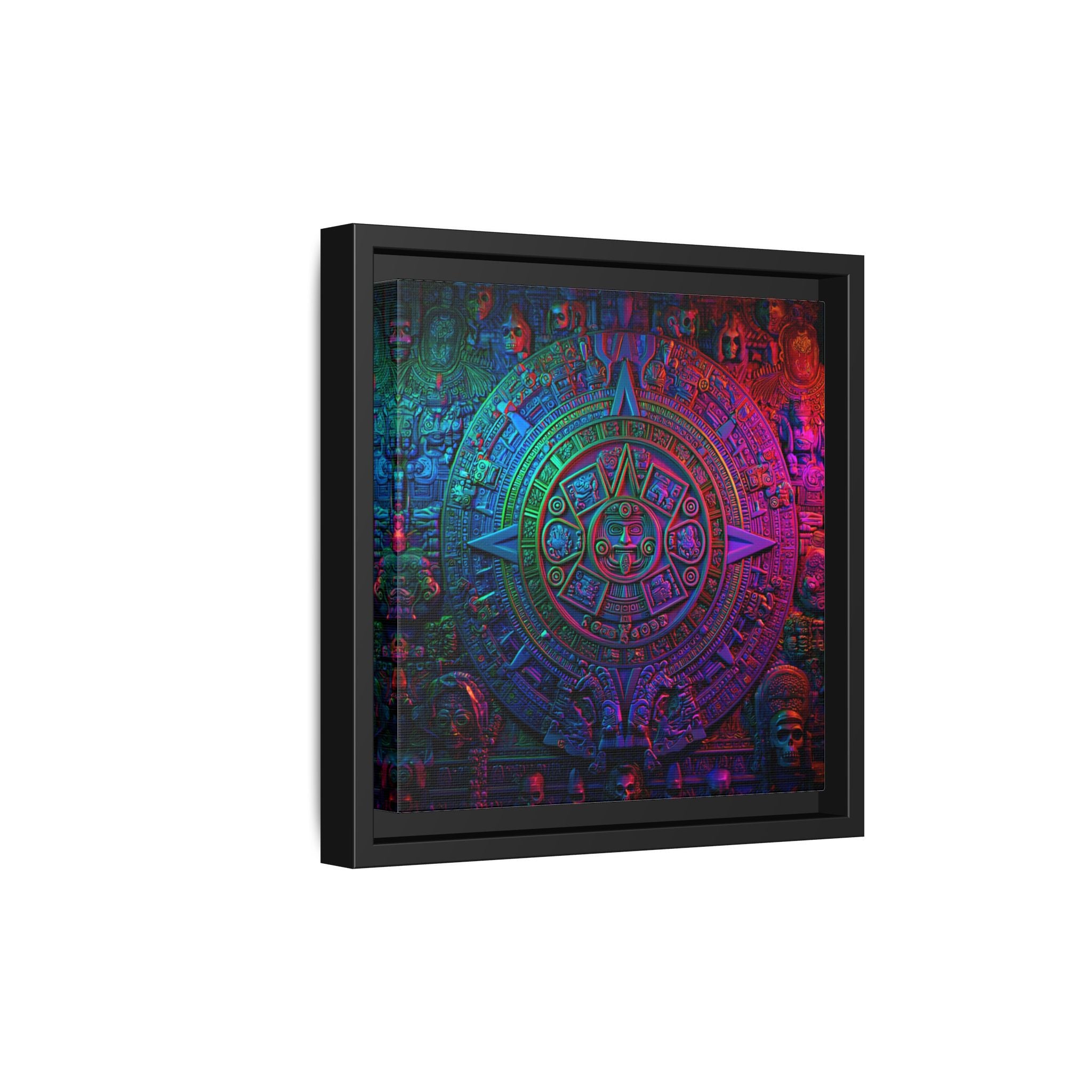 Aztec Mandala Wall Art - Colorful Cultural Decor