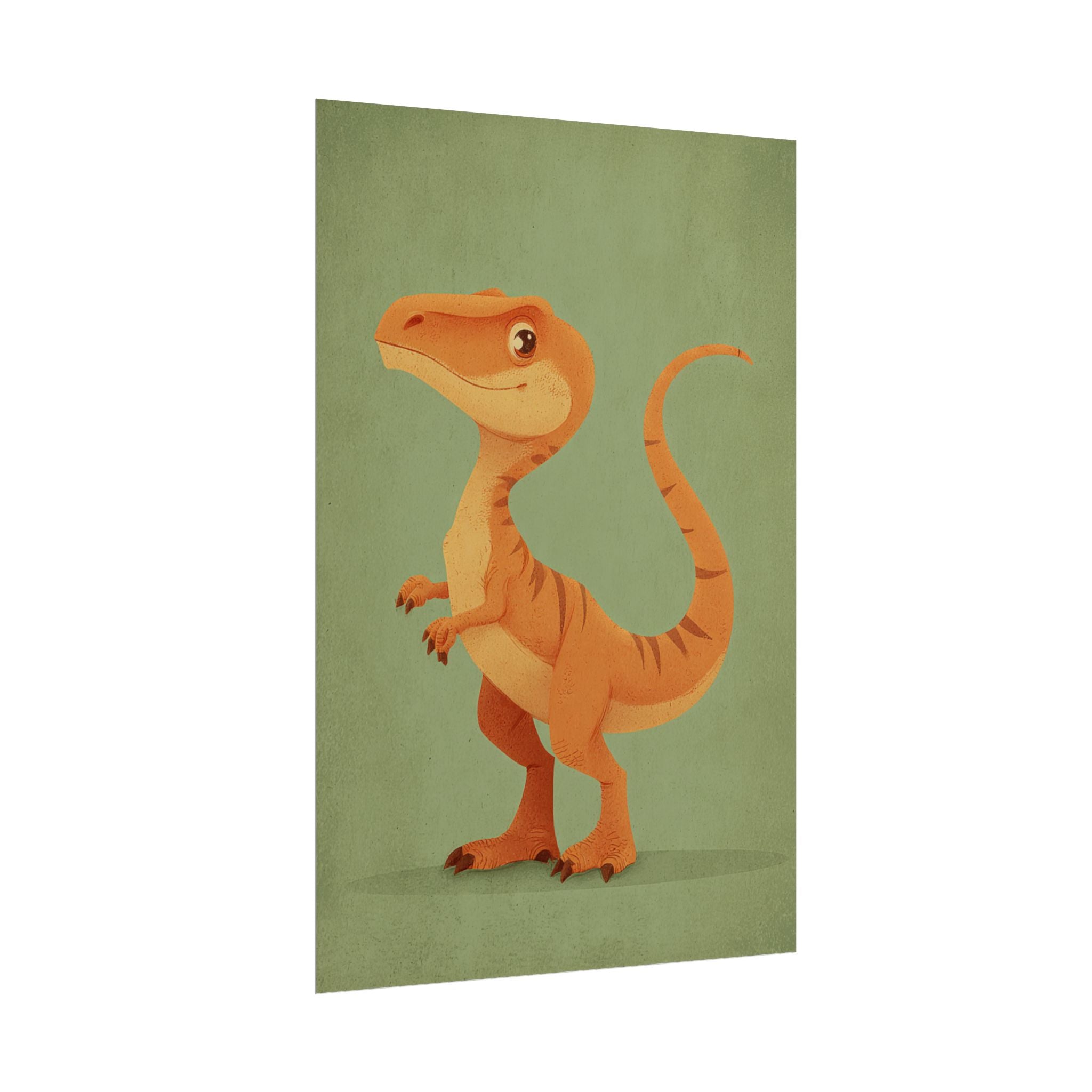 Whimsical Dinosaur Illustration Art for Kids' Rooms