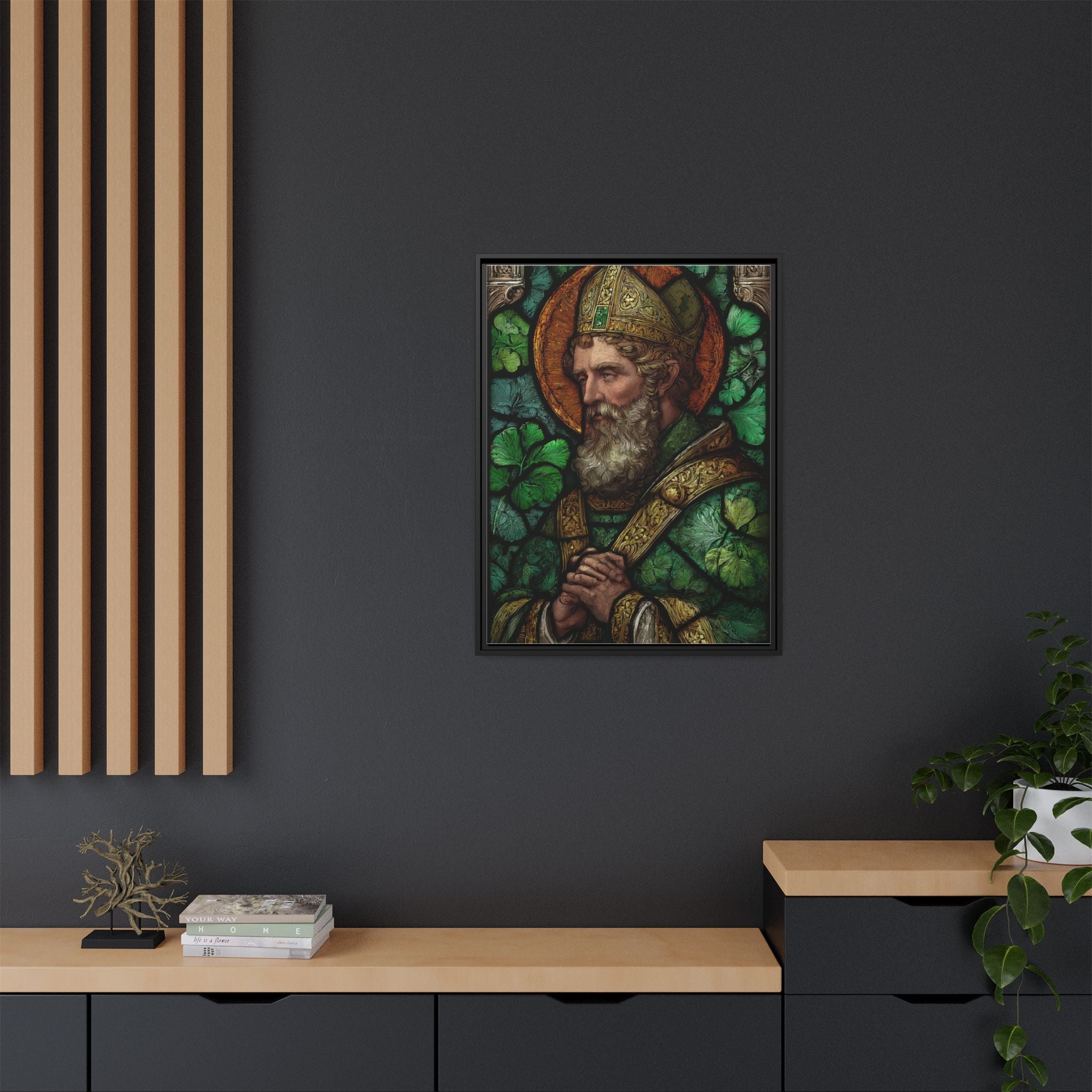 Saint Artwork | Irish Heritage Art | Traditional Green Tones