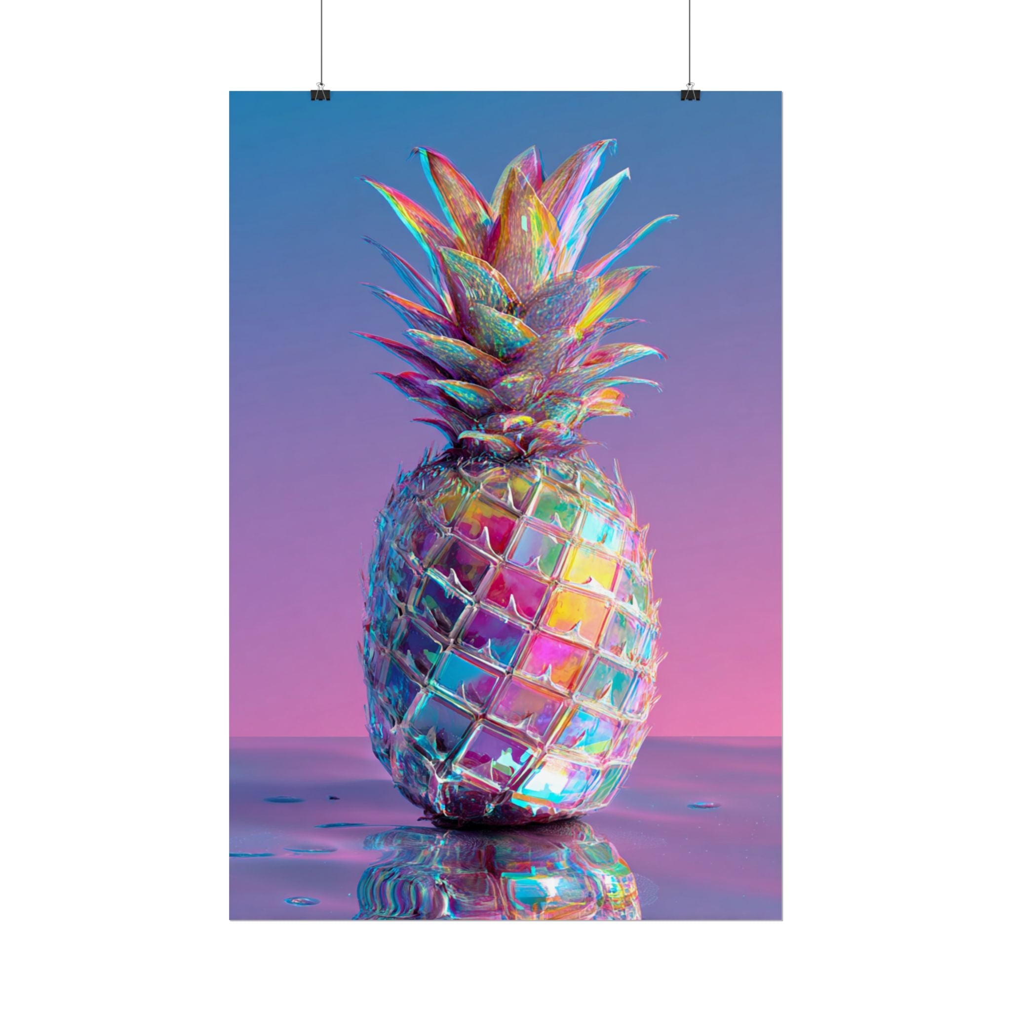 Colorful Pineapple Canvas Art | Abstract Tropical Design