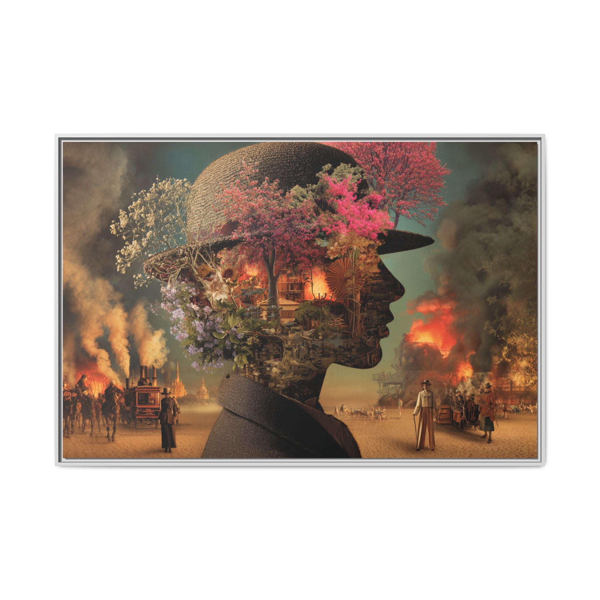Surreal Botanical Portrait Art | Unique Digital Illustration