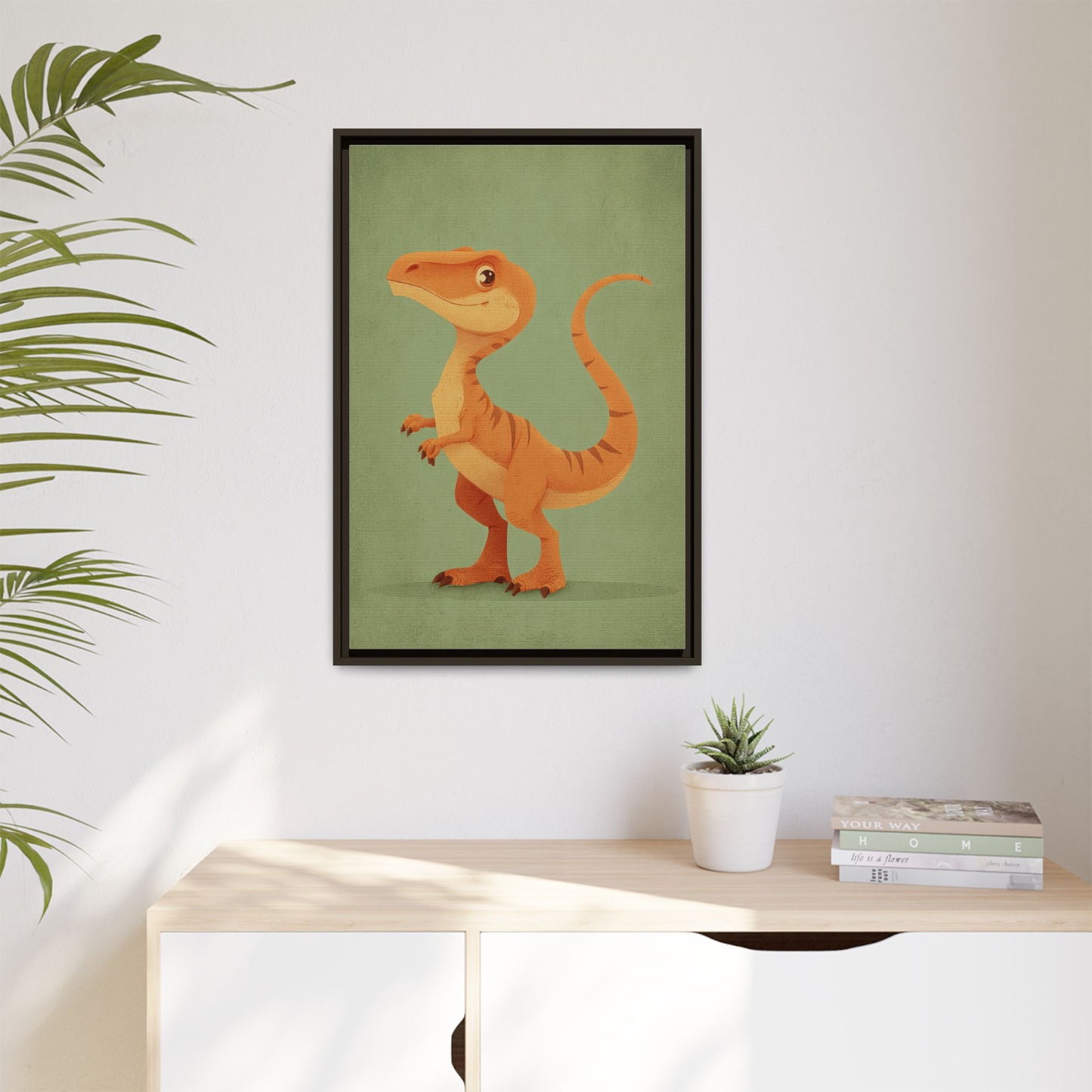 Whimsical Dinosaur Illustration Art for Kids' Rooms