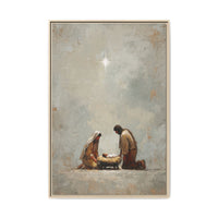 Nativity Scene Art Print - Warm Family Vibes