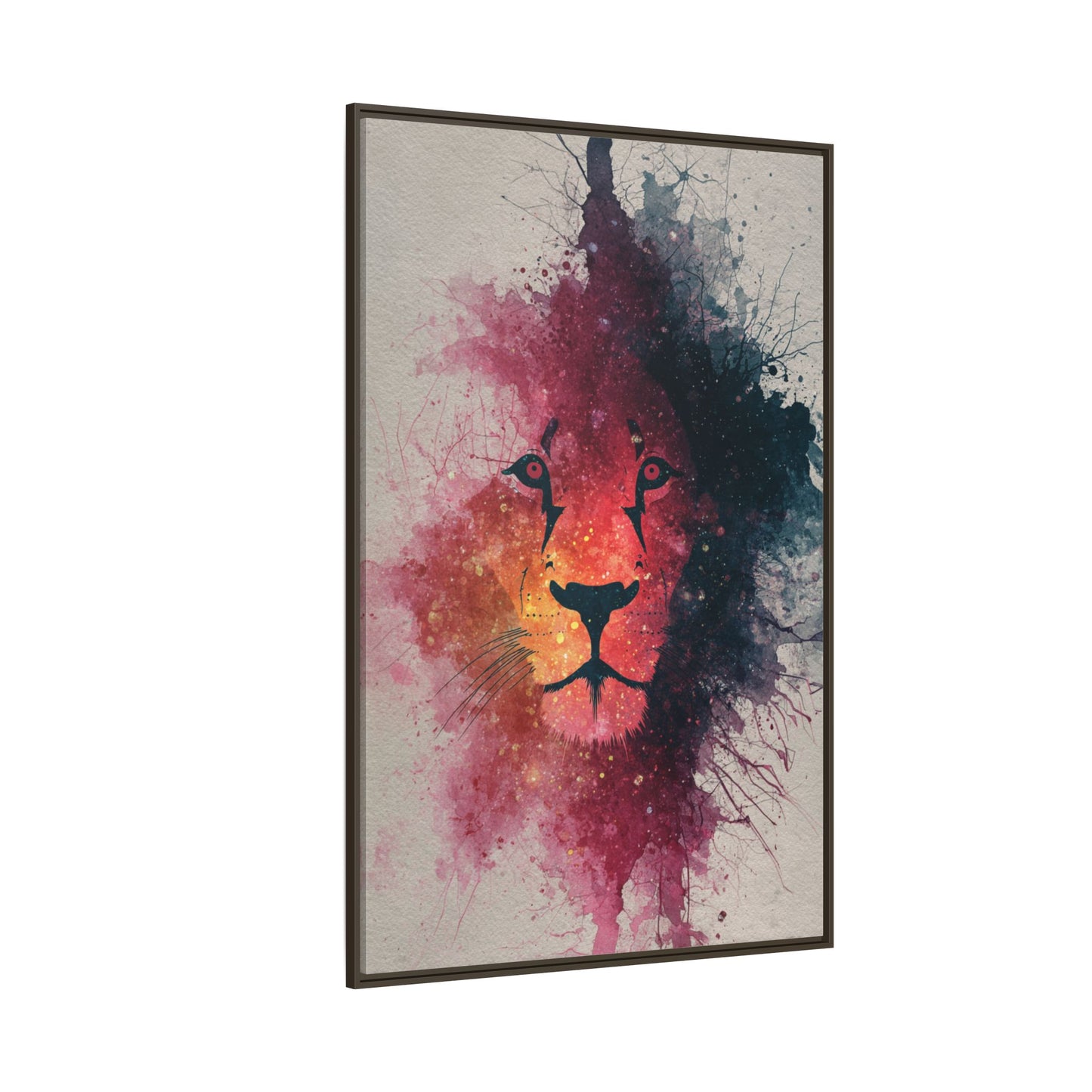 Majestic Lion Watercolor Art | Vibrant Animal Portrait