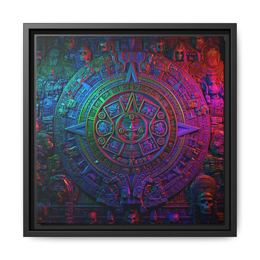 Aztec Mandala Wall Art - Colorful Cultural Decor