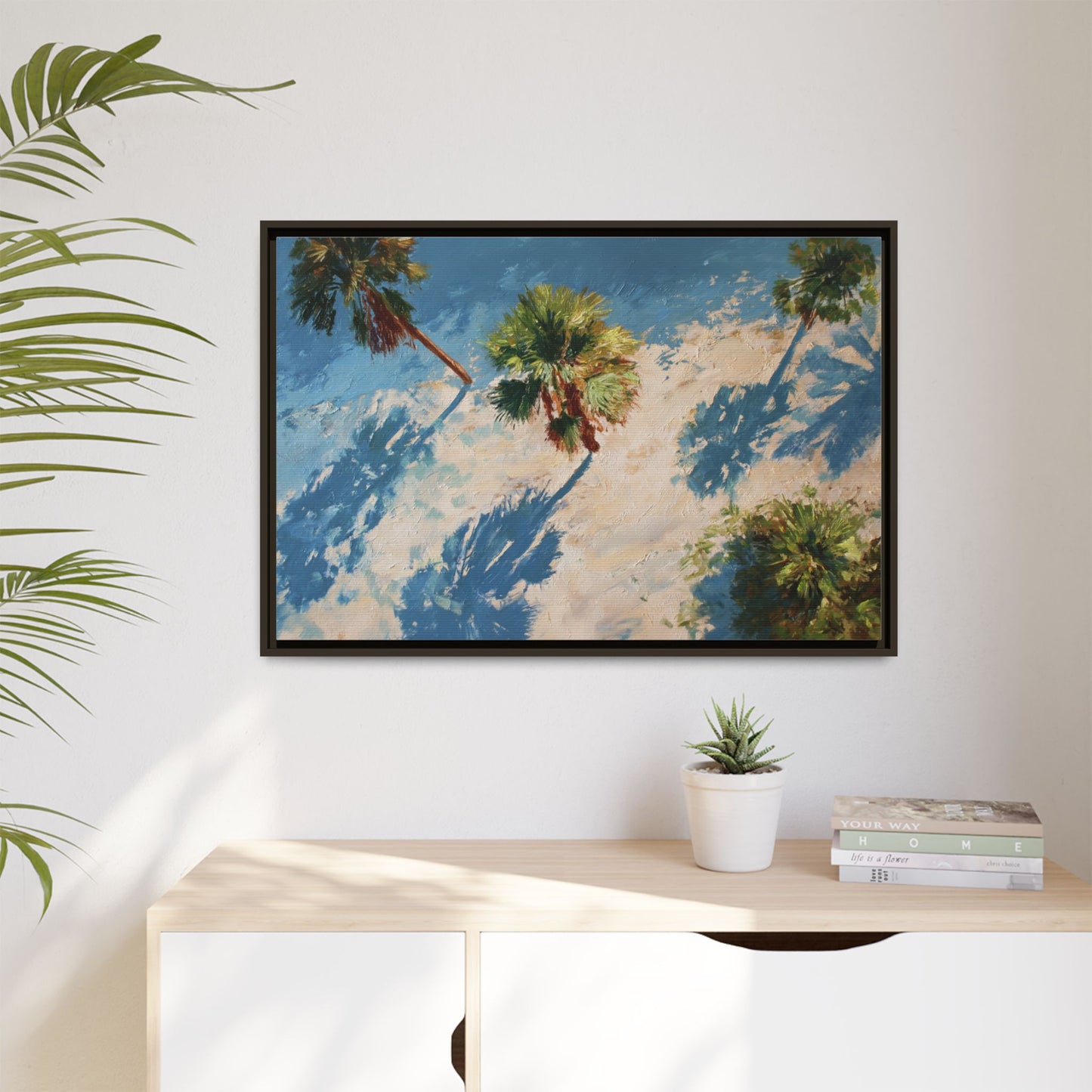 Tropical Palm Trees Artwork | Vibrant Coastal Landscape