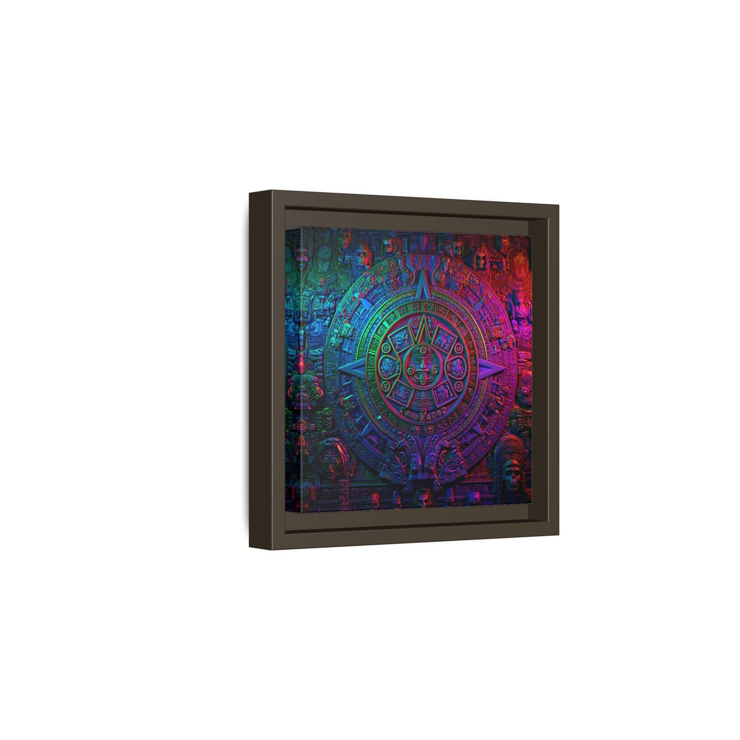 Aztec Mandala Wall Art - Colorful Cultural Decor