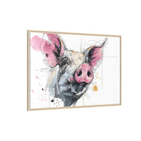 Whimsical Pig Art Print - Playful Farmhouse Decor