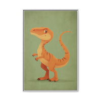 Whimsical Dinosaur Illustration Art for Kids' Rooms