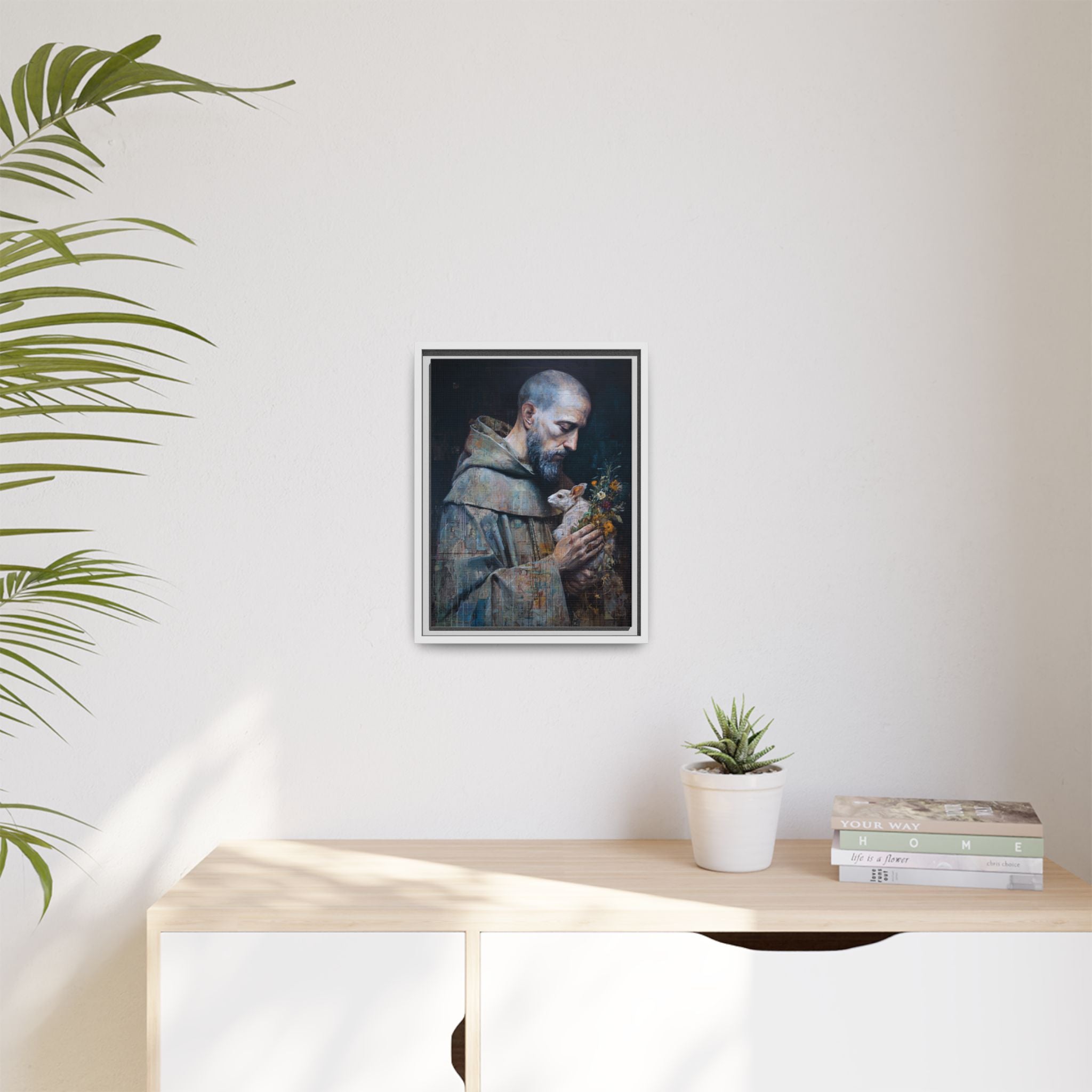 Saint Francis and Rabbit Artwork - Nature Inspired Wall Art