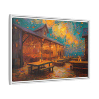 Autumn Festival Night Scene - Colorful Impressionist Art