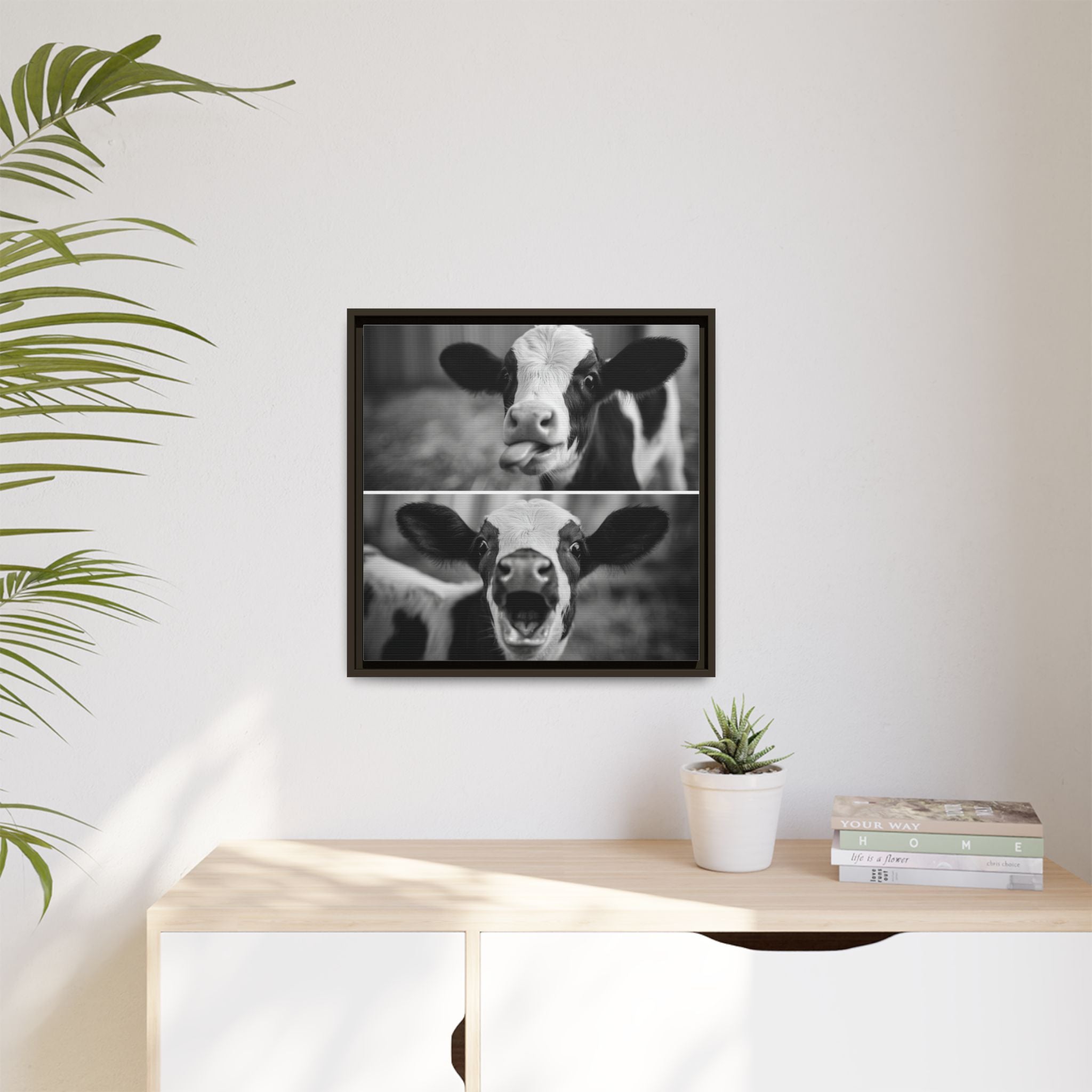 Whimsical Cow Photography | Black and White Animal Art