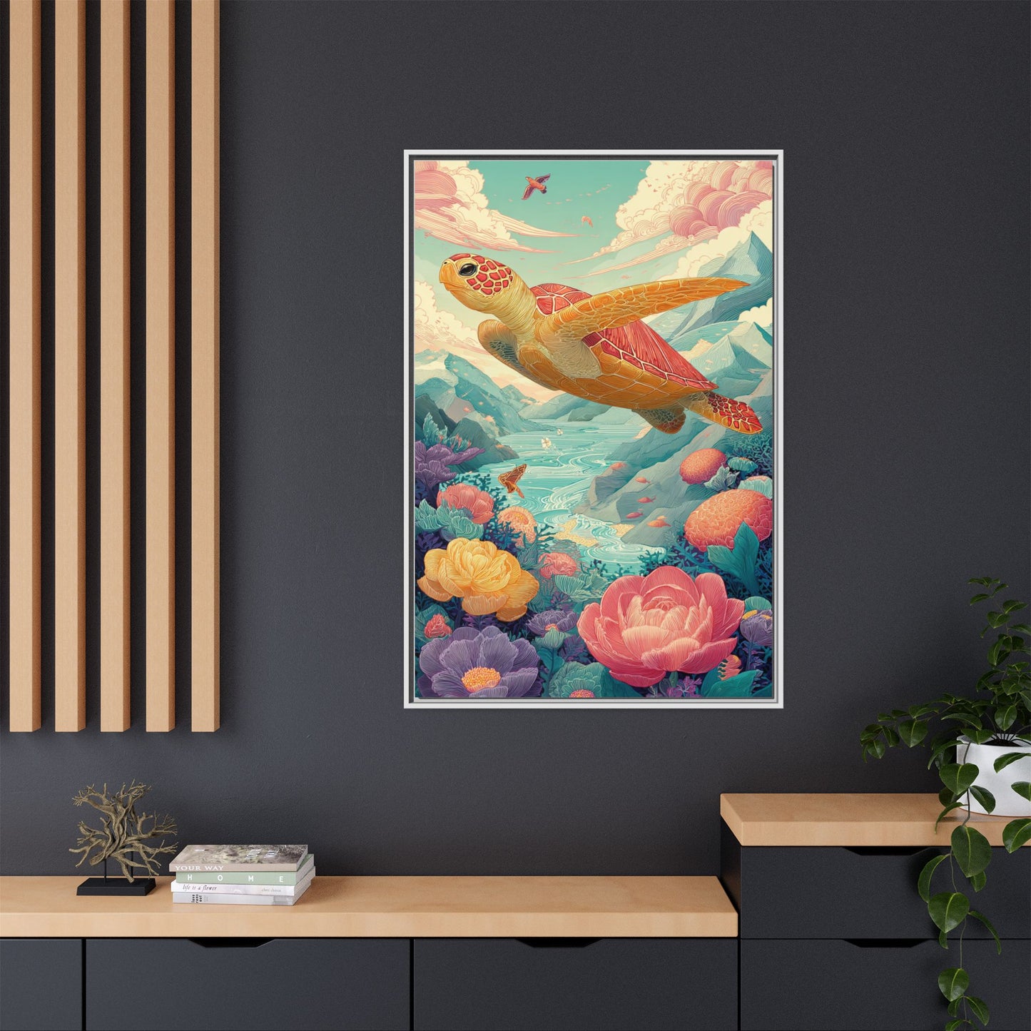 Vibrant Turtle Art | Whimsical Nature Illustration