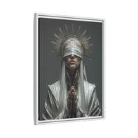 Ethereal Blindfolded Saint Art | Spiritual Home Decor