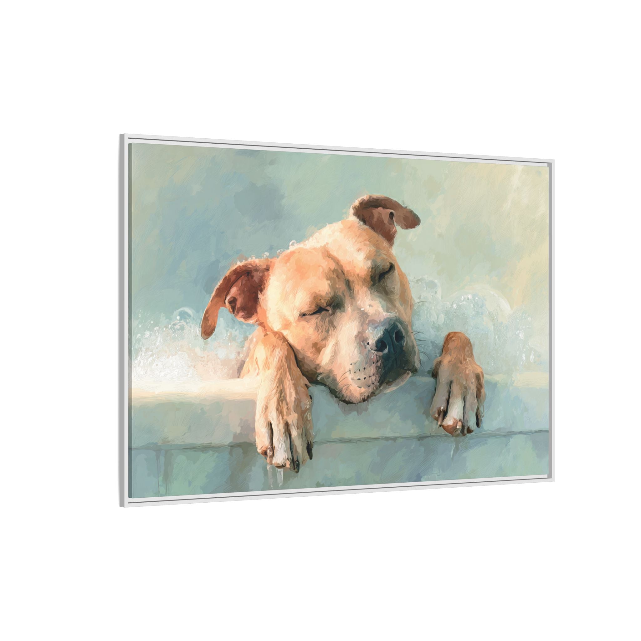 Cozy Dog Portrait | Serene Animal Artwork for Warm Spaces