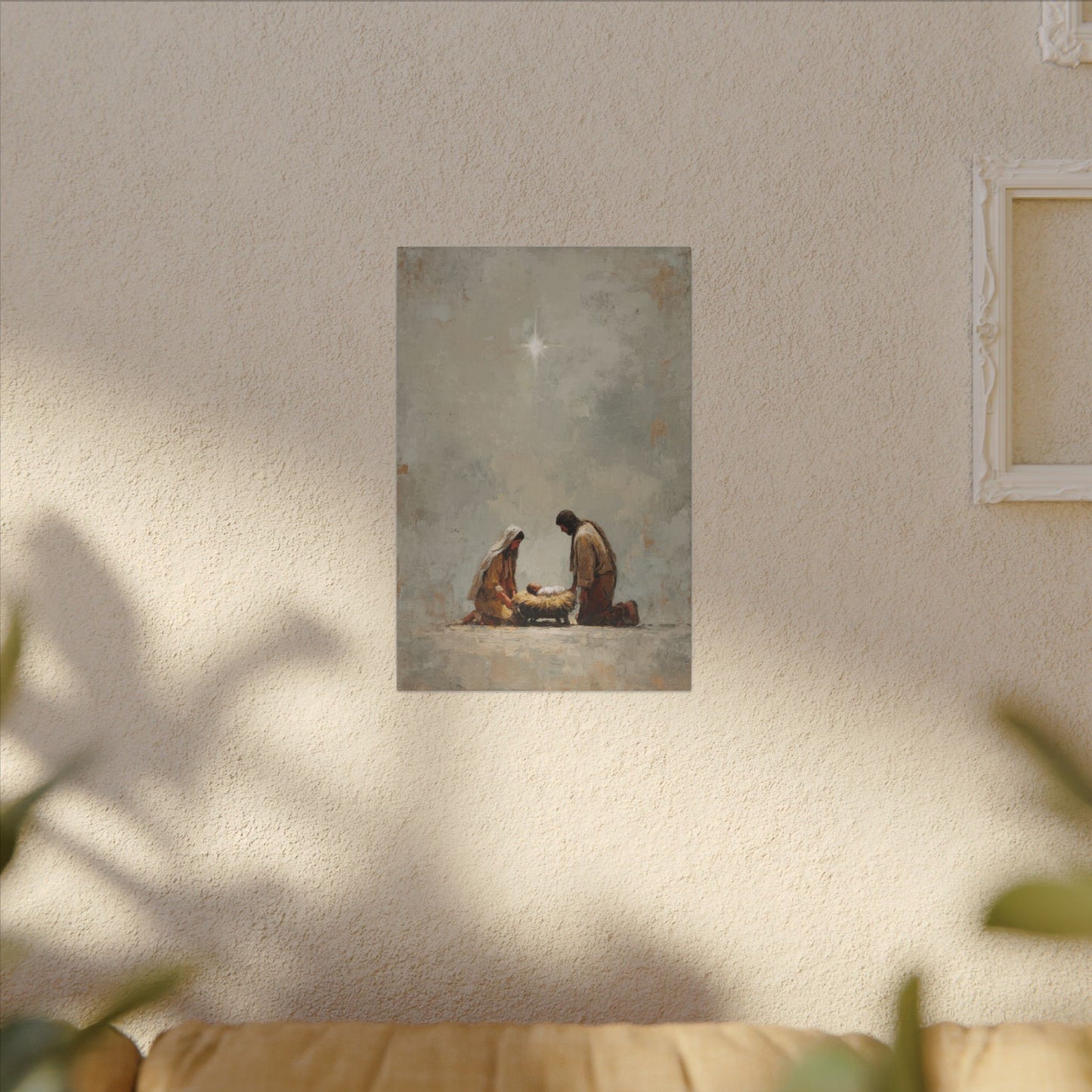 Nativity Scene Art Print - Warm Family Vibes