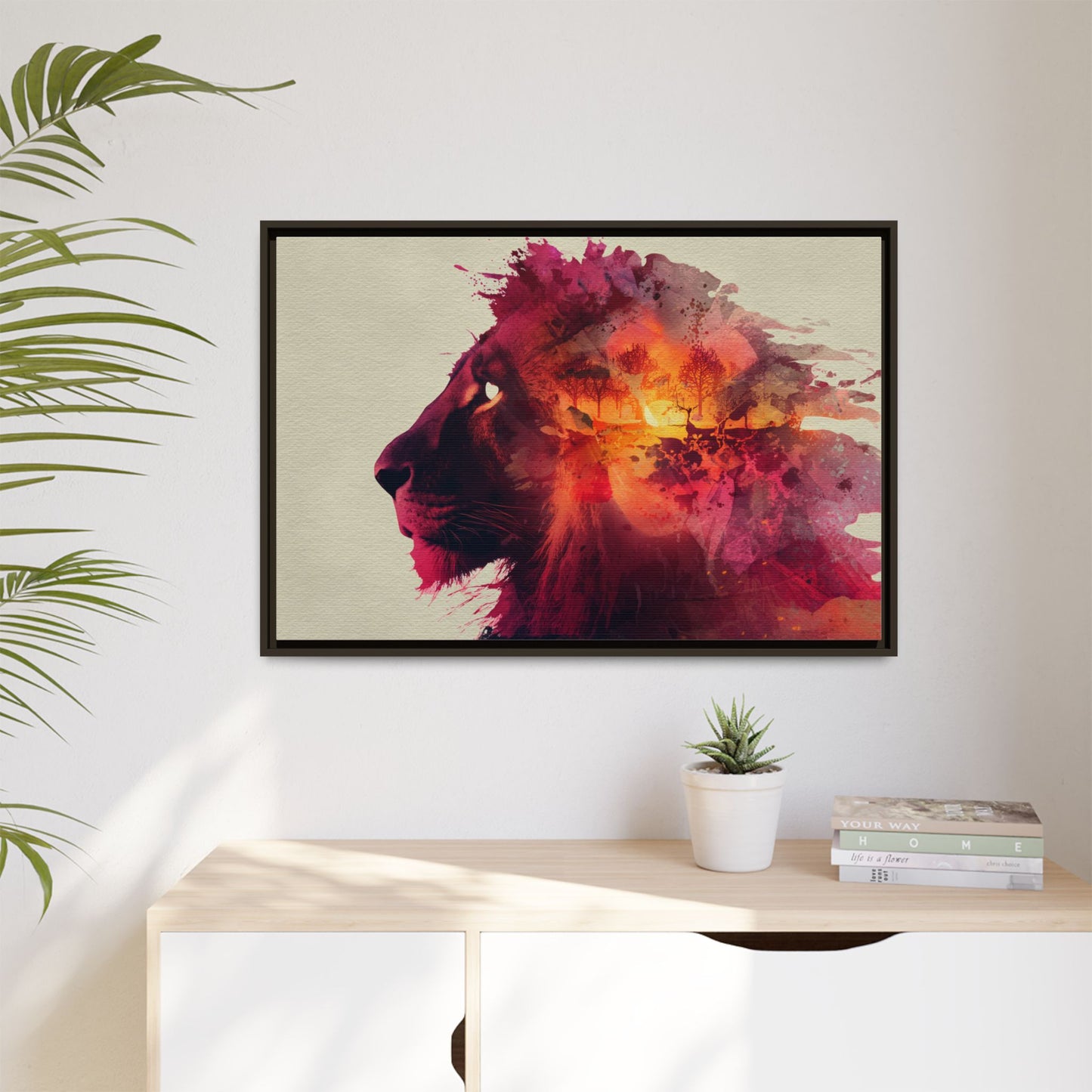 Majestic Lion Watercolor Art | Vibrant Animal Portrait