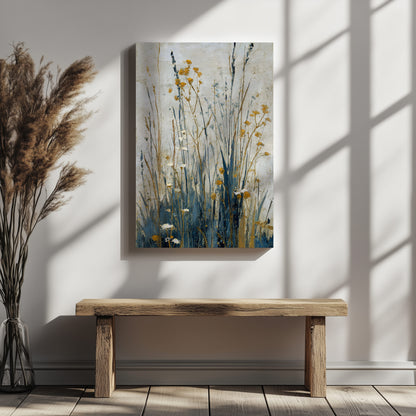 Abstract Botanical Wall Art – styled room view 5