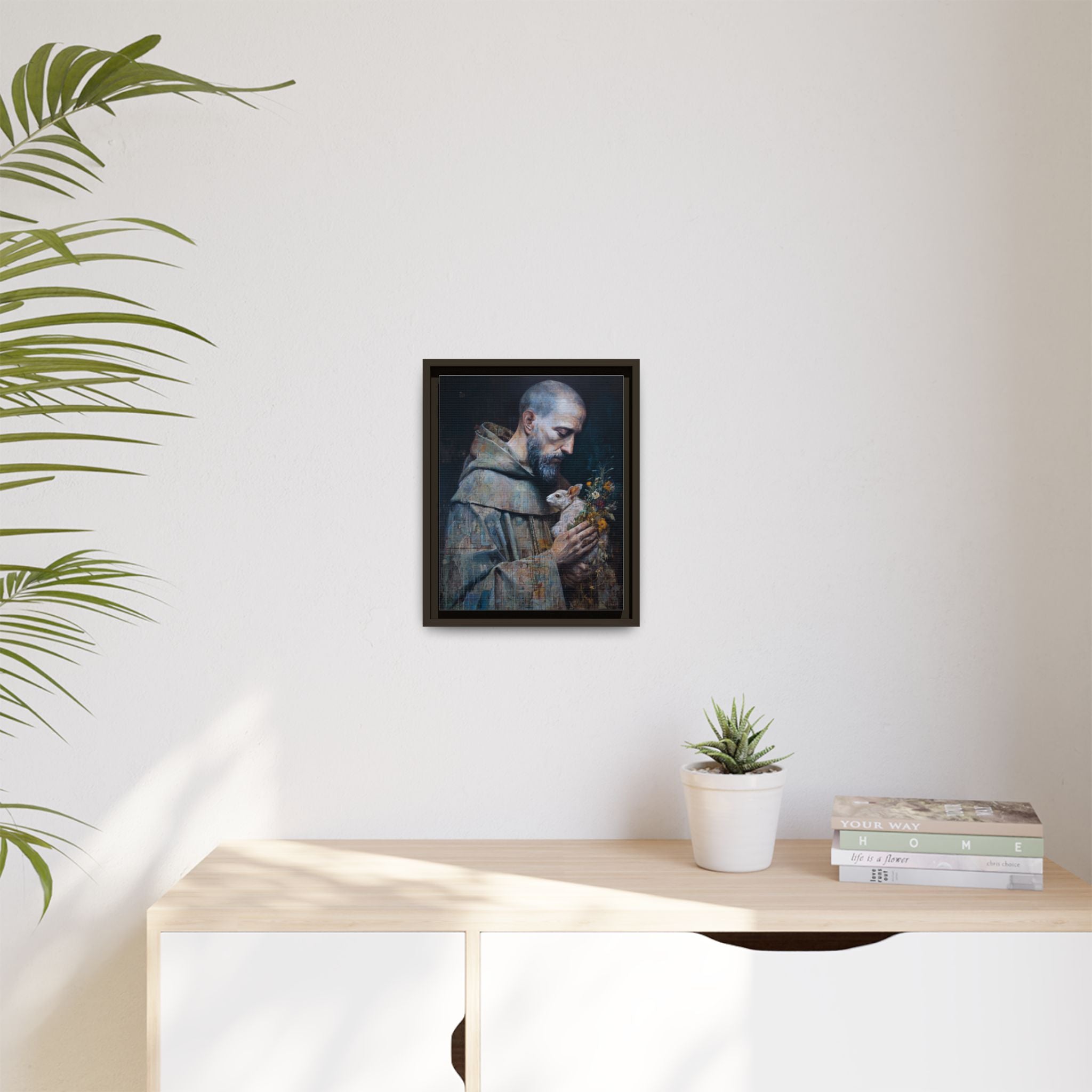 Saint Francis and Rabbit Artwork - Nature Inspired Wall Art