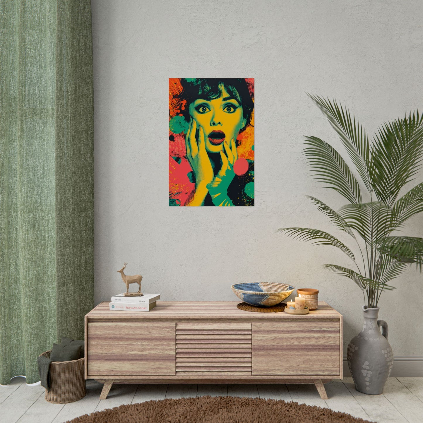 Surreal Pop Art Woman – Vibrant Modern Wall Art
