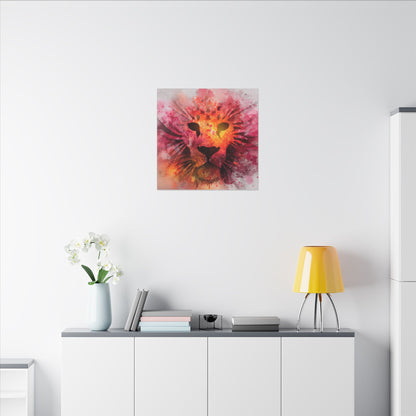 Vibrant Lion Watercolor Artwork | Animal Portrait