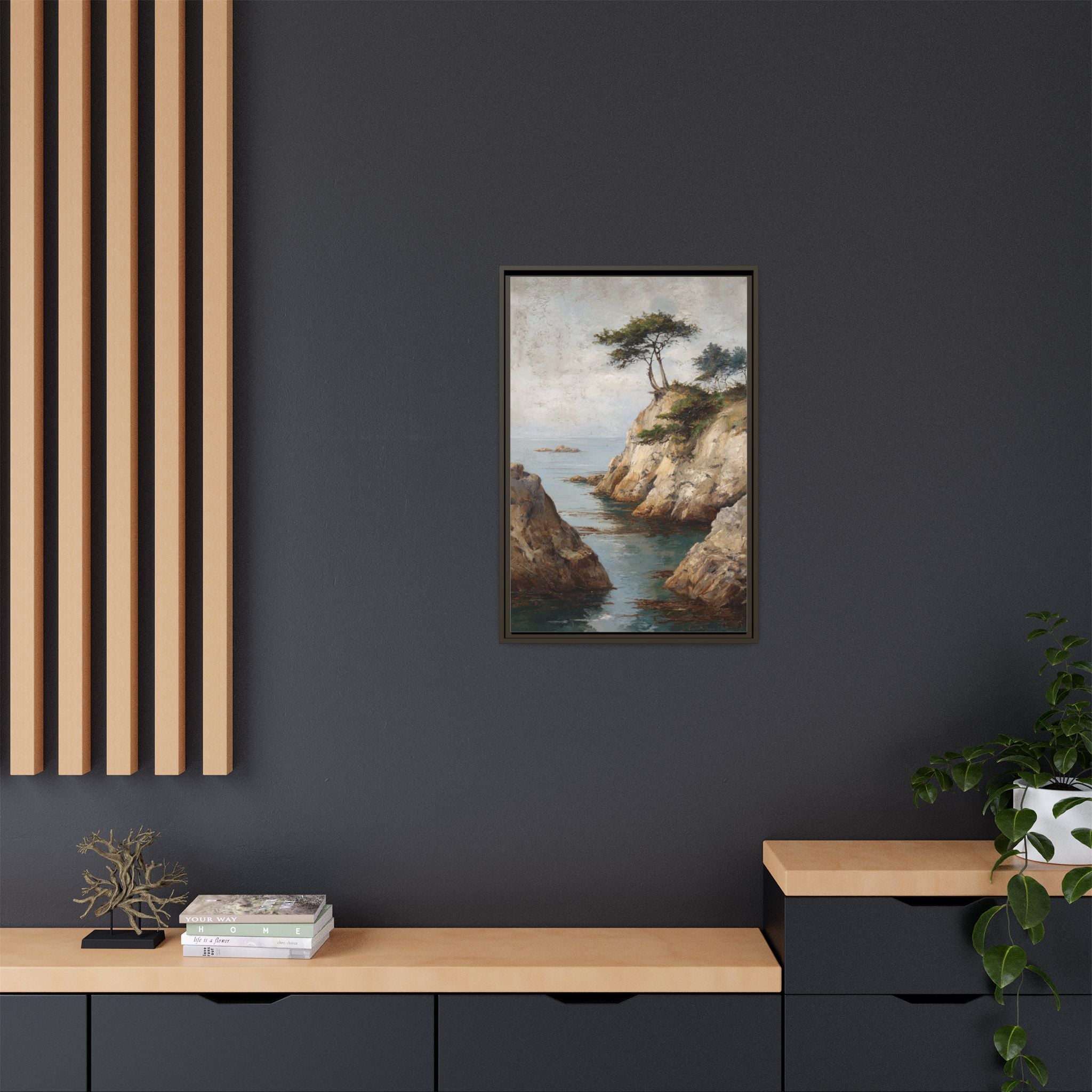 Serene Seaside Landscape Art - Tranquil Coastal Decor