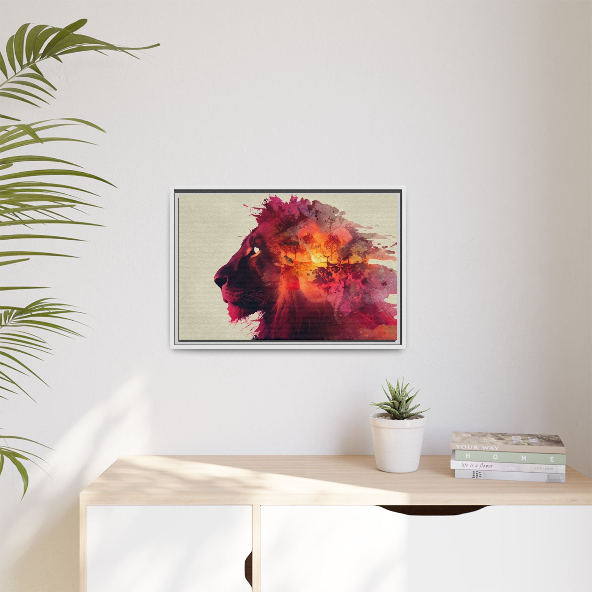 Majestic Lion Watercolor Art | Vibrant Animal Portrait