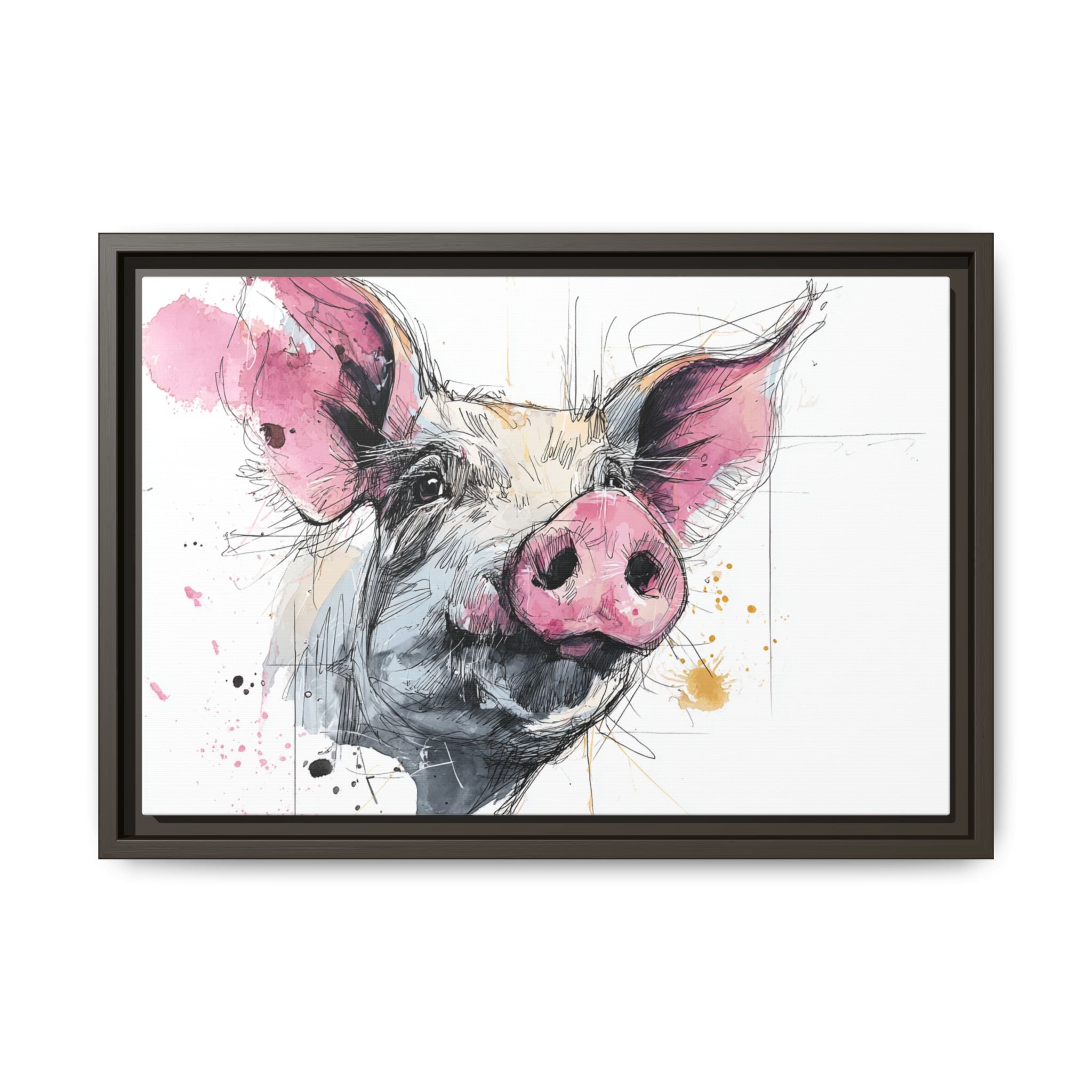 Whimsical Pig Art Print - Playful Farmhouse Decor