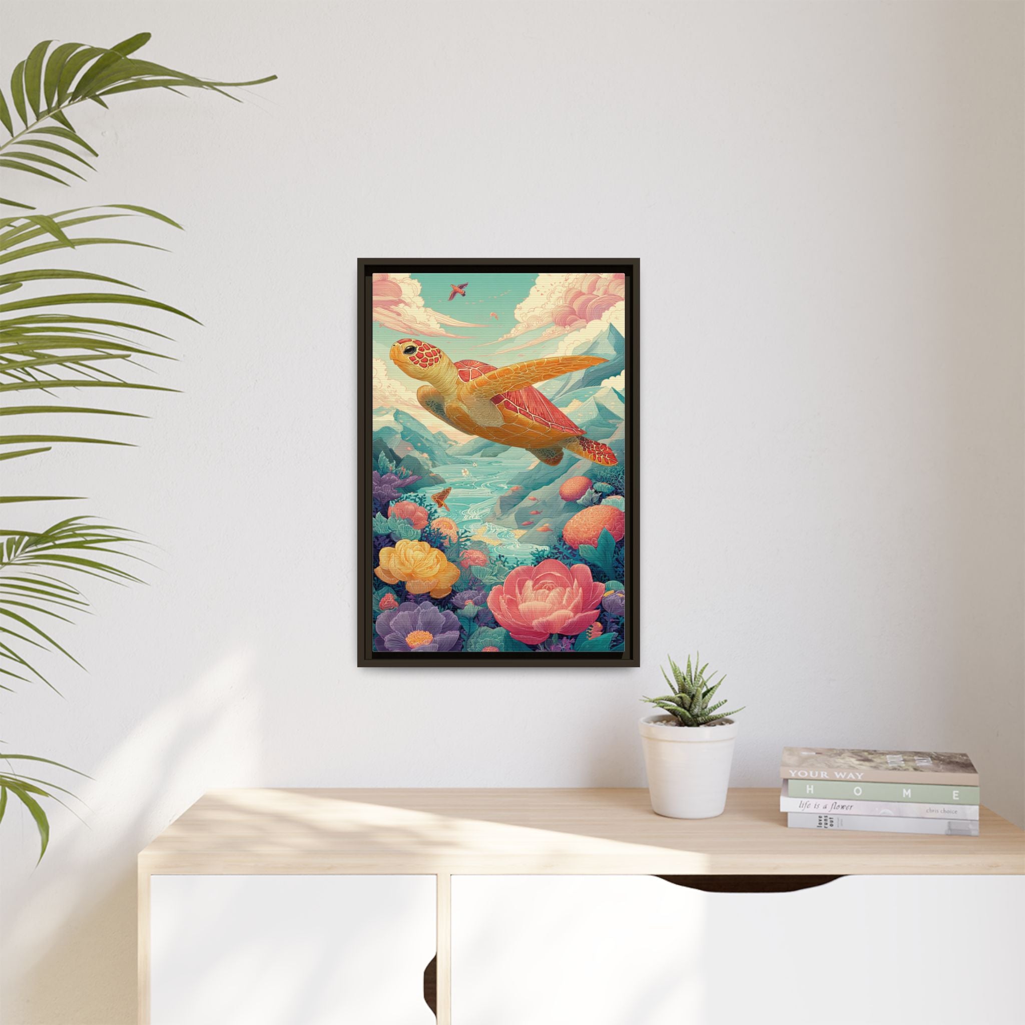 Vibrant Turtle Art | Whimsical Nature Illustration