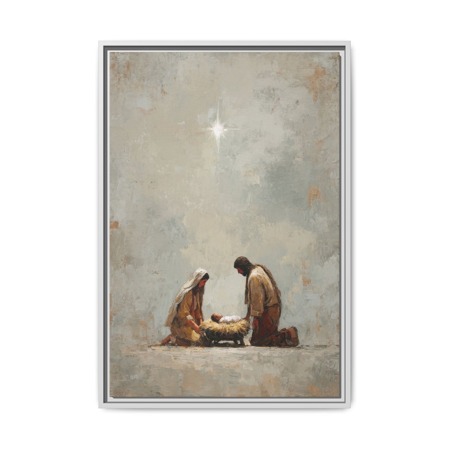 Nativity Scene Art Print - Warm Family Vibes