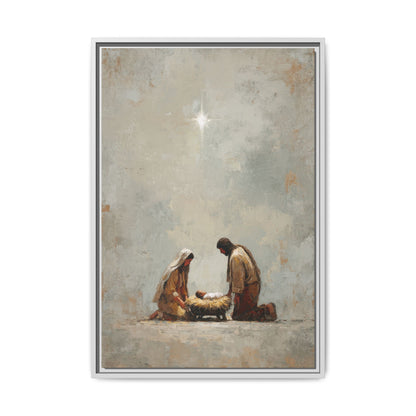 Nativity Scene Art Print - Warm Family Vibes