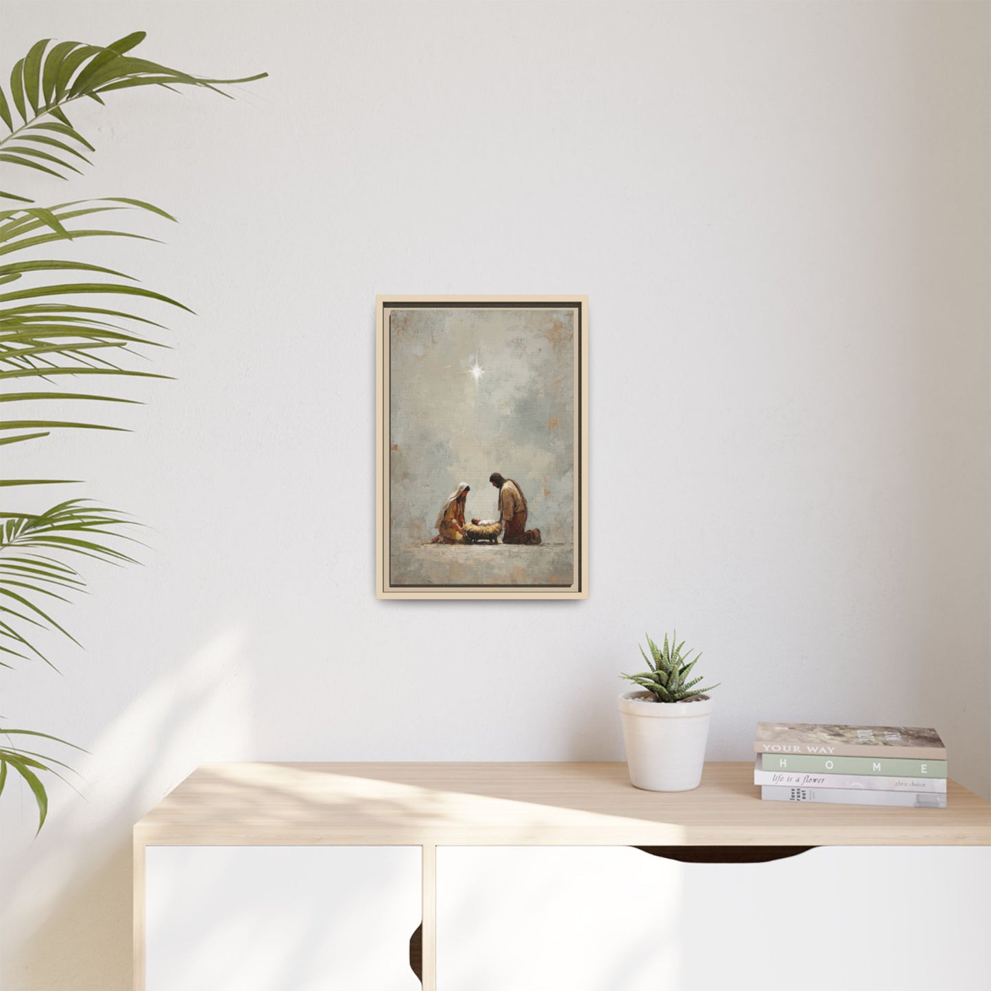 Nativity Scene Art Print - Warm Family Vibes