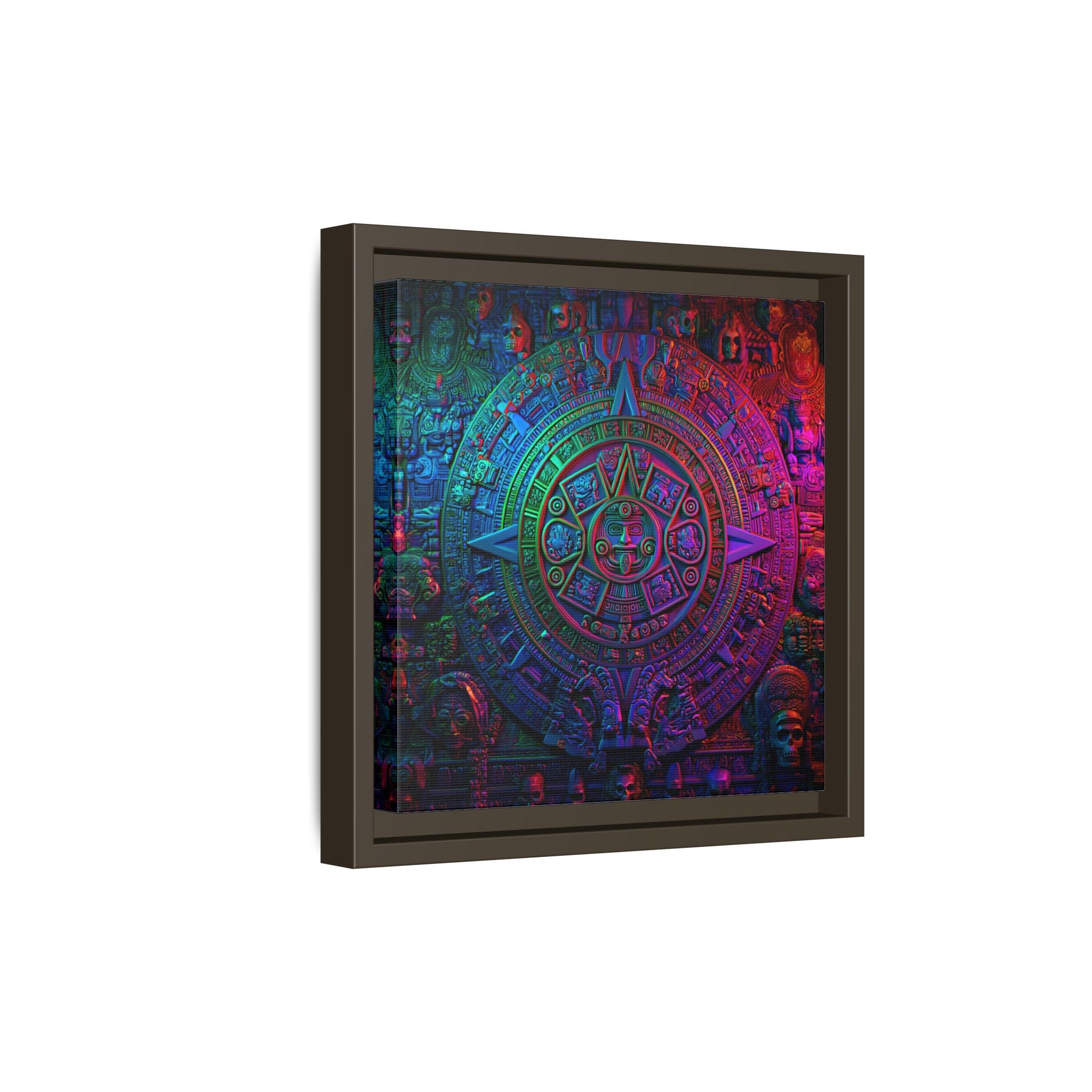 Aztec Mandala Wall Art - Colorful Cultural Decor