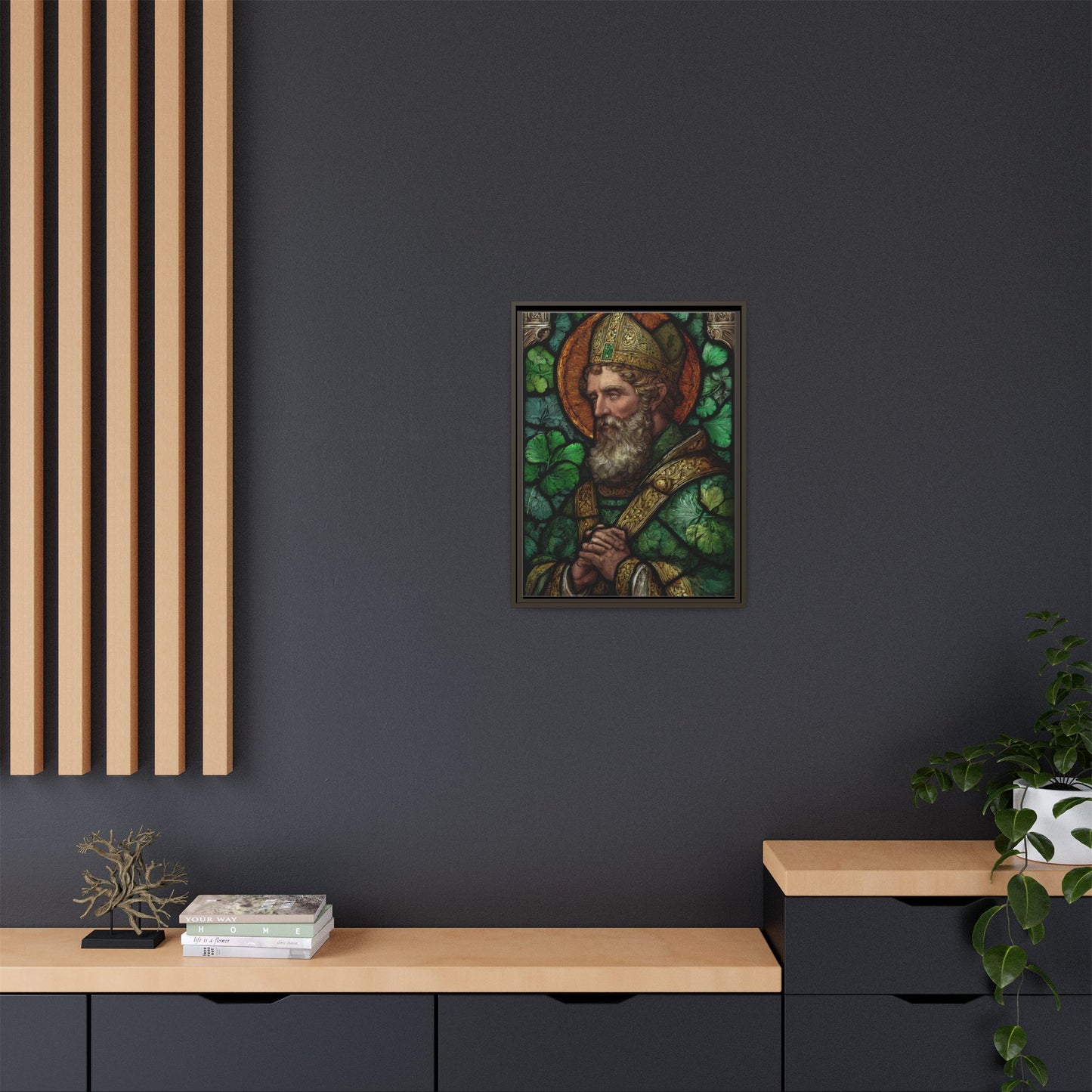 Saint Artwork | Irish Heritage Art | Traditional Green Tones