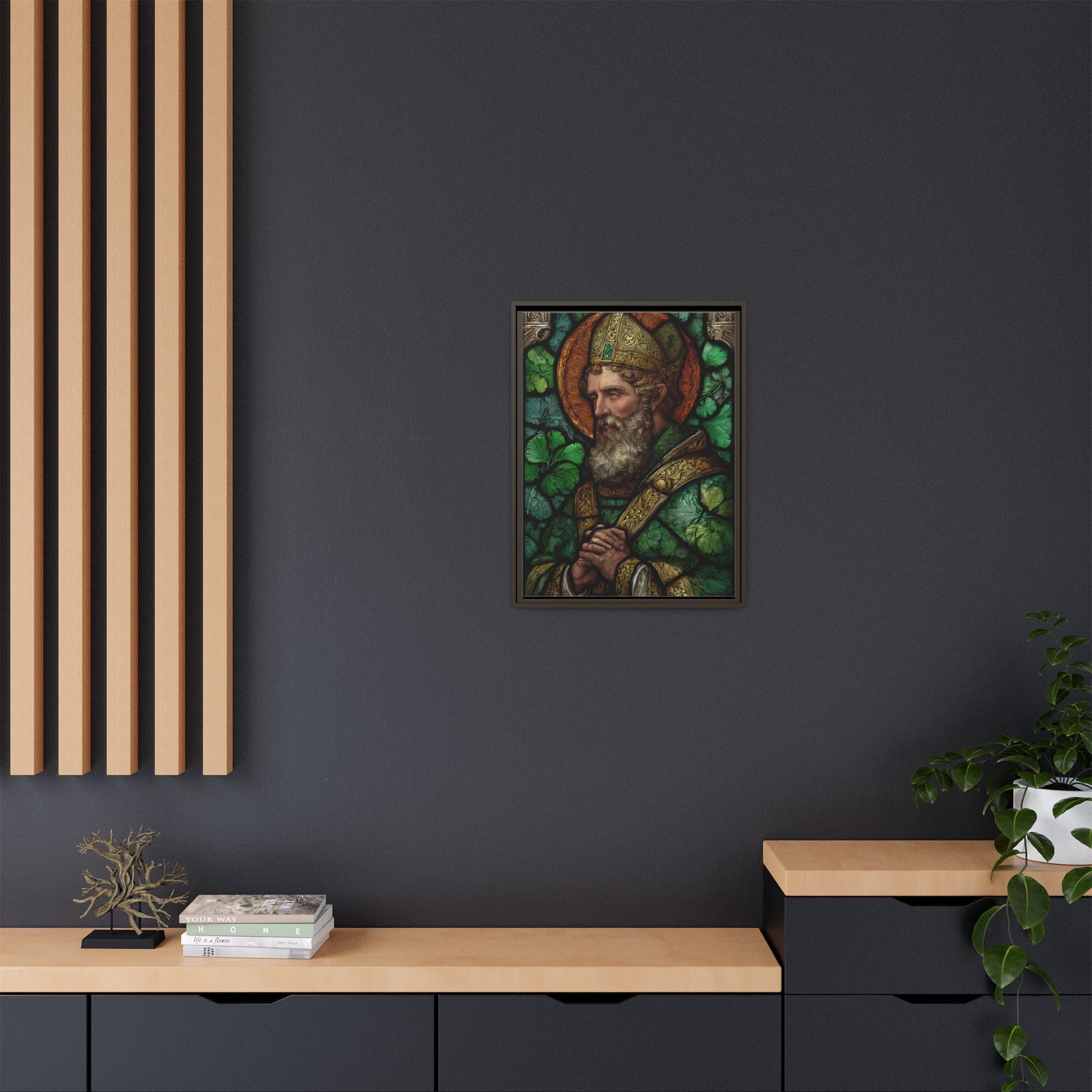 Saint Artwork | Irish Heritage Art | Traditional Green Tones