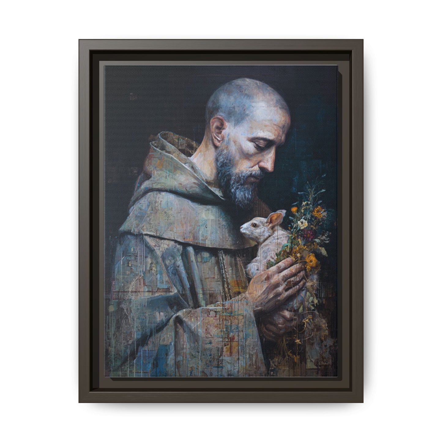 Saint Francis and Rabbit Artwork - Nature Inspired Wall Art