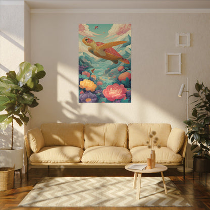 Vibrant Turtle Art | Whimsical Nature Illustration