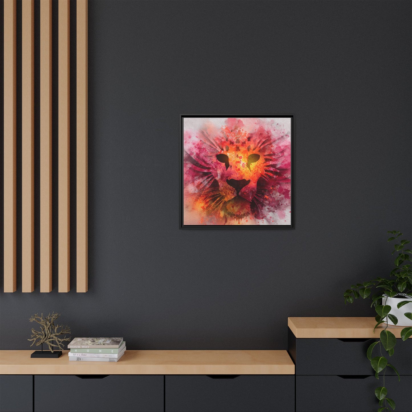 Vibrant Lion Watercolor Artwork | Animal Portrait