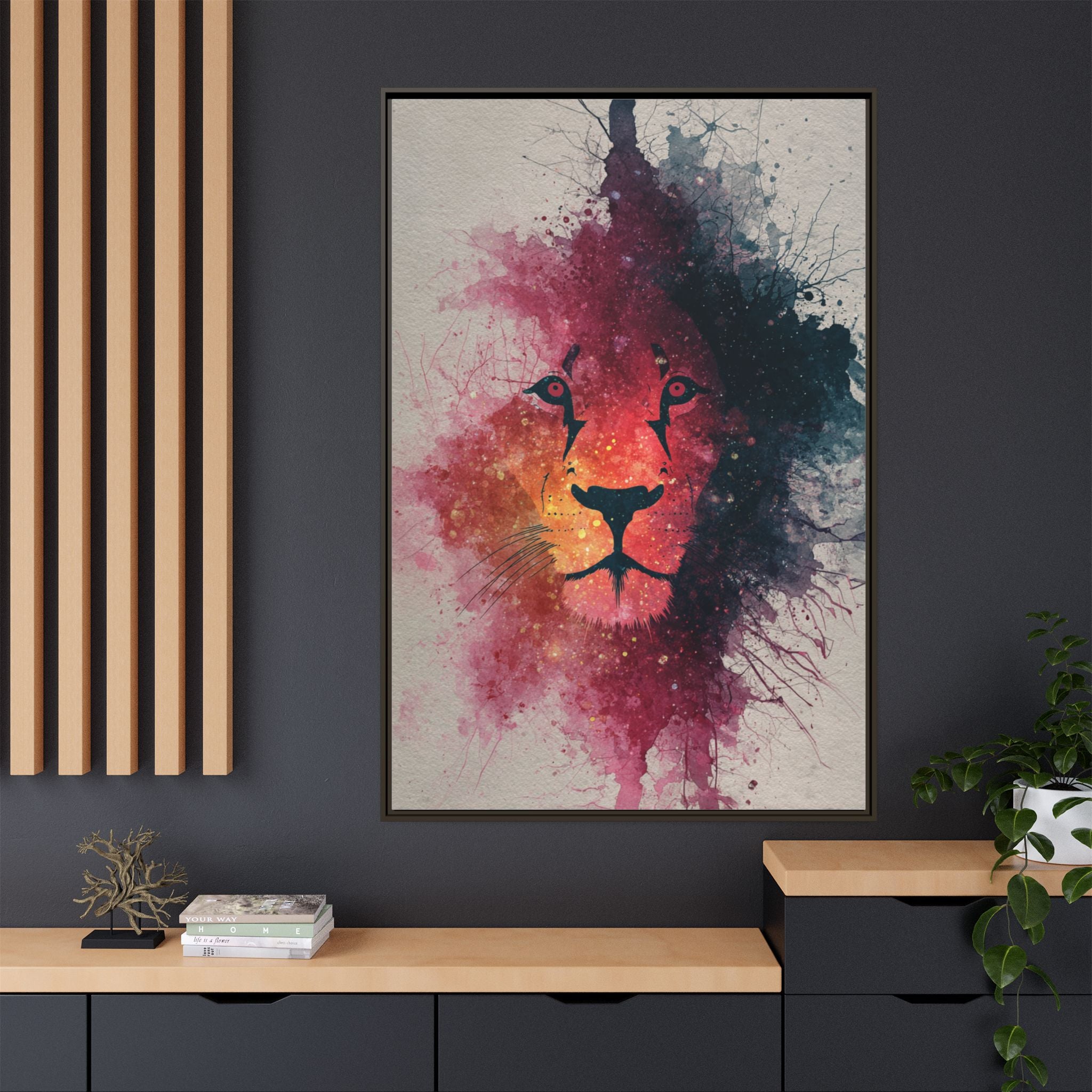 Majestic Lion Watercolor Art | Vibrant Animal Portrait