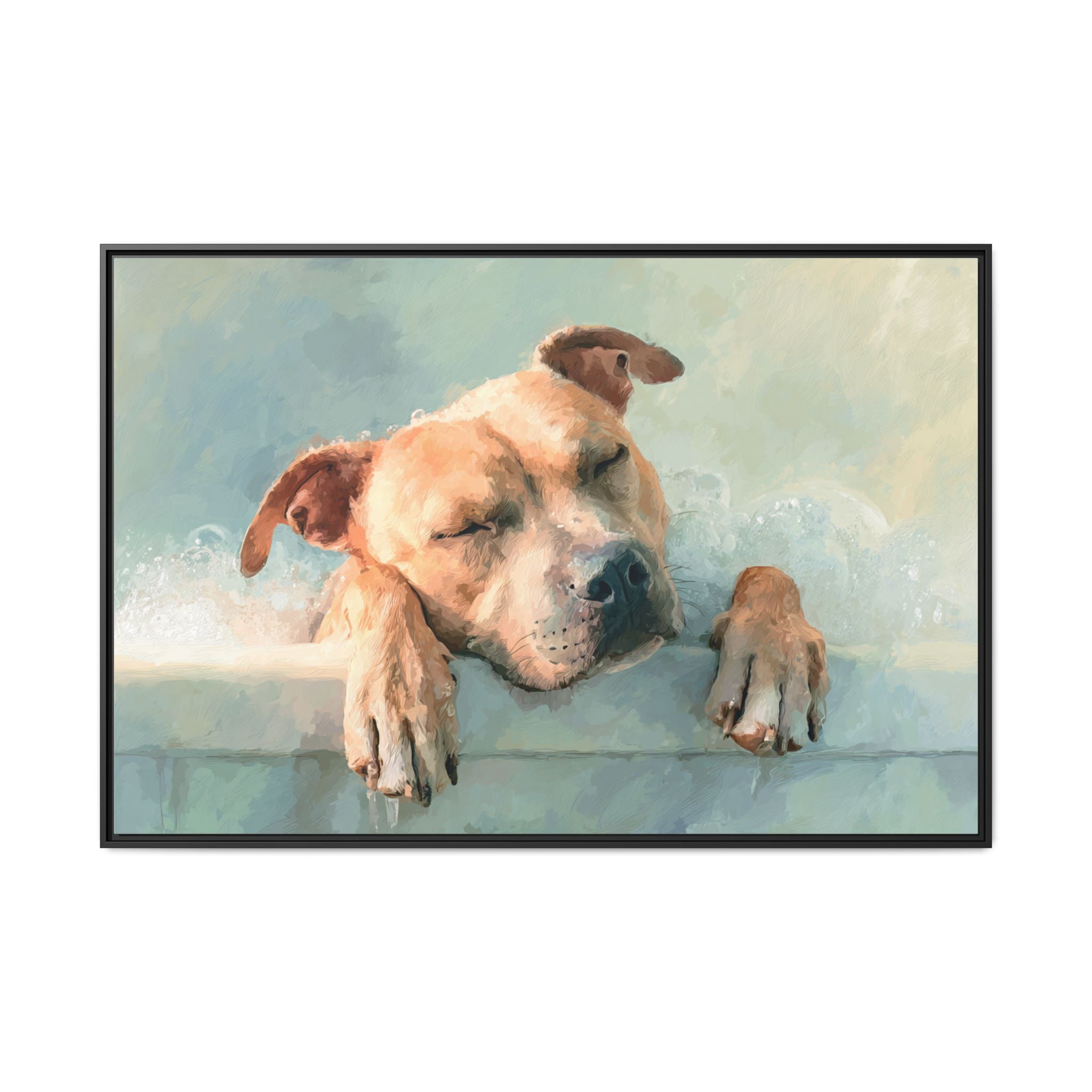 Cozy Dog Portrait | Serene Animal Artwork for Warm Spaces