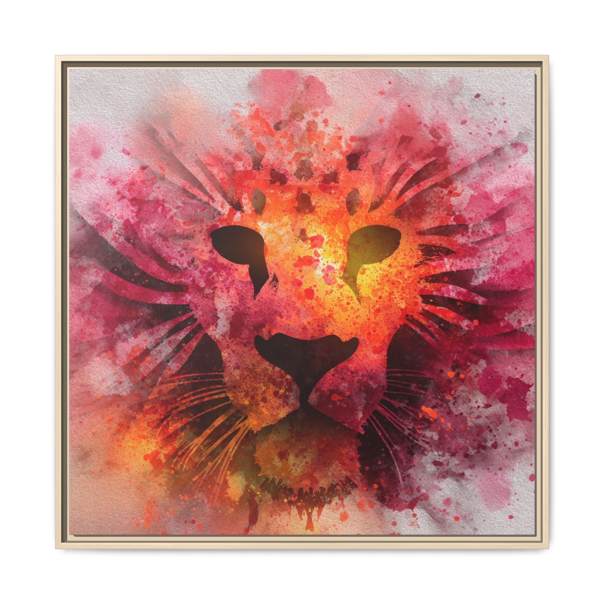 Vibrant Lion Artwork – Bold Watercolor Print