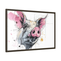 Whimsical Pig Art Print - Playful Farmhouse Decor