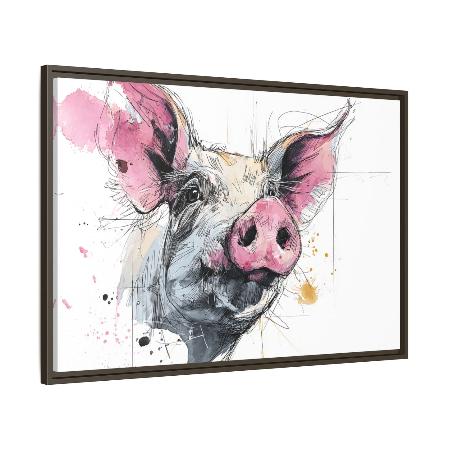 Whimsical Pig Art Print - Playful Farmhouse Decor