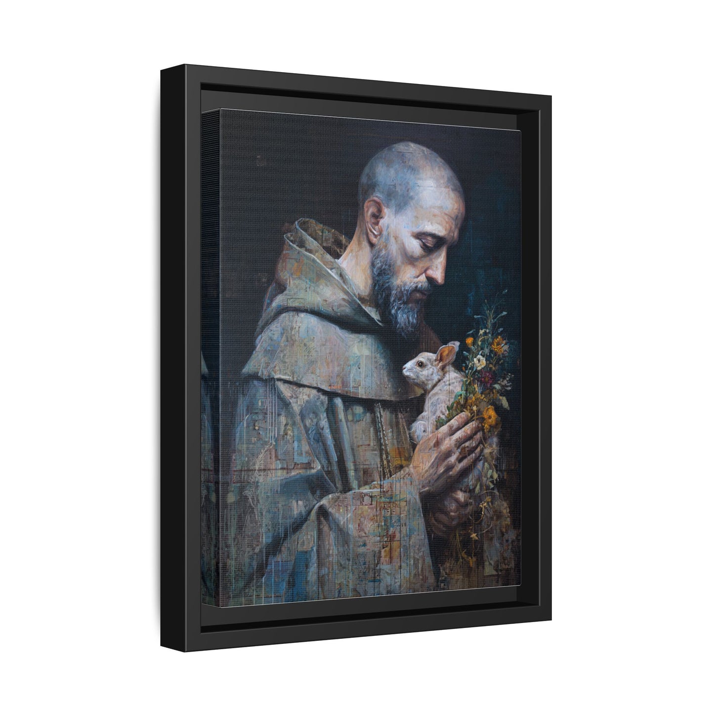 Saint Francis and Rabbit Artwork - Nature Inspired Wall Art