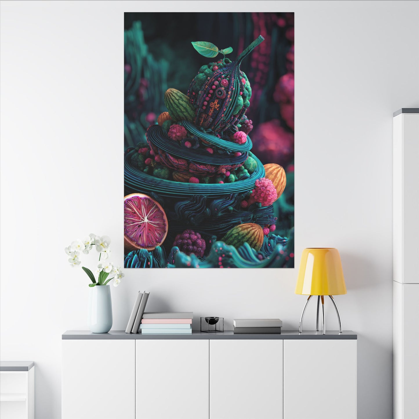 Surreal Fruit Fantasy Art - Vibrant Digital Design