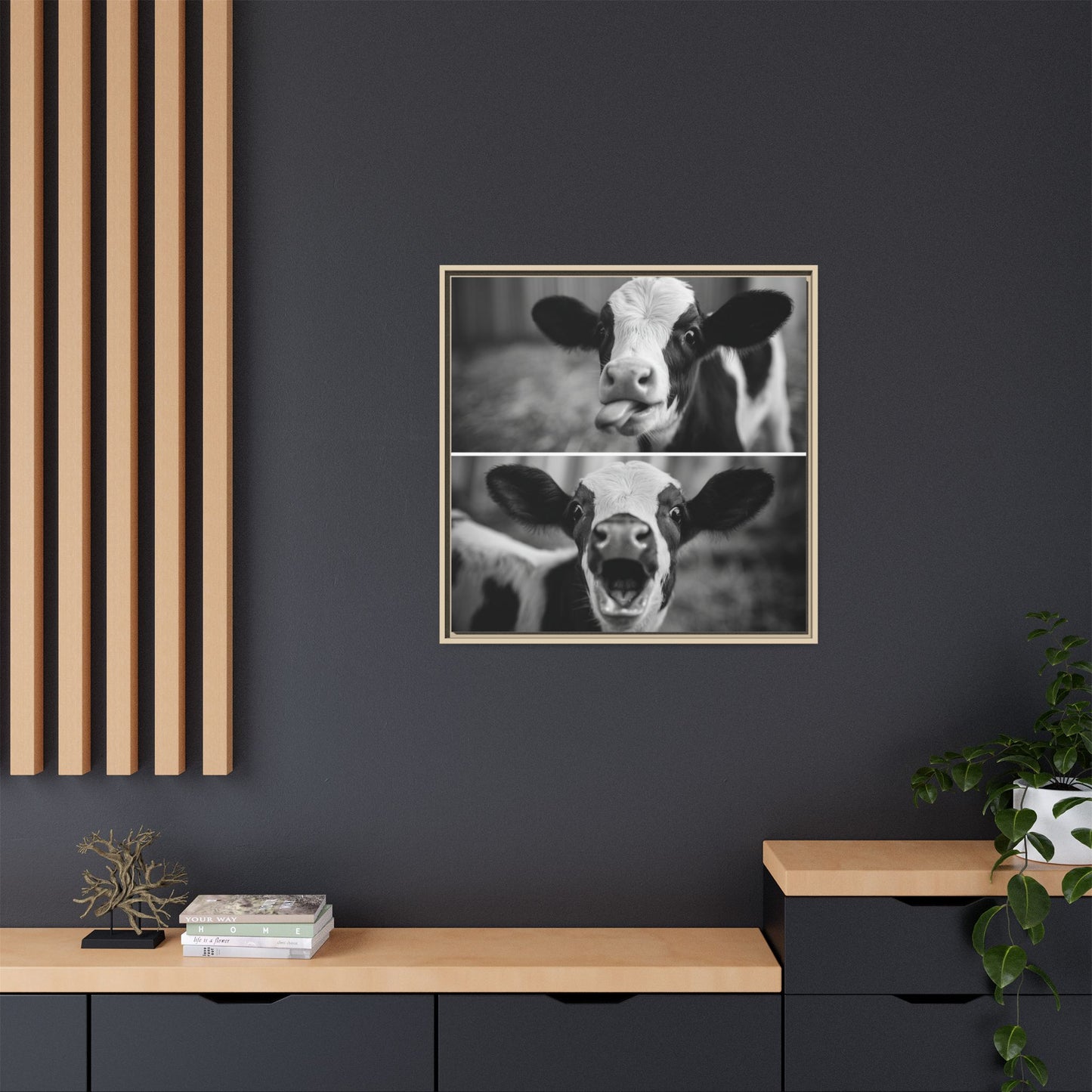 Whimsical Cow Photography | Black and White Animal Art